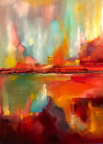 After the rain , oil on canvas, 40x30,$2,700